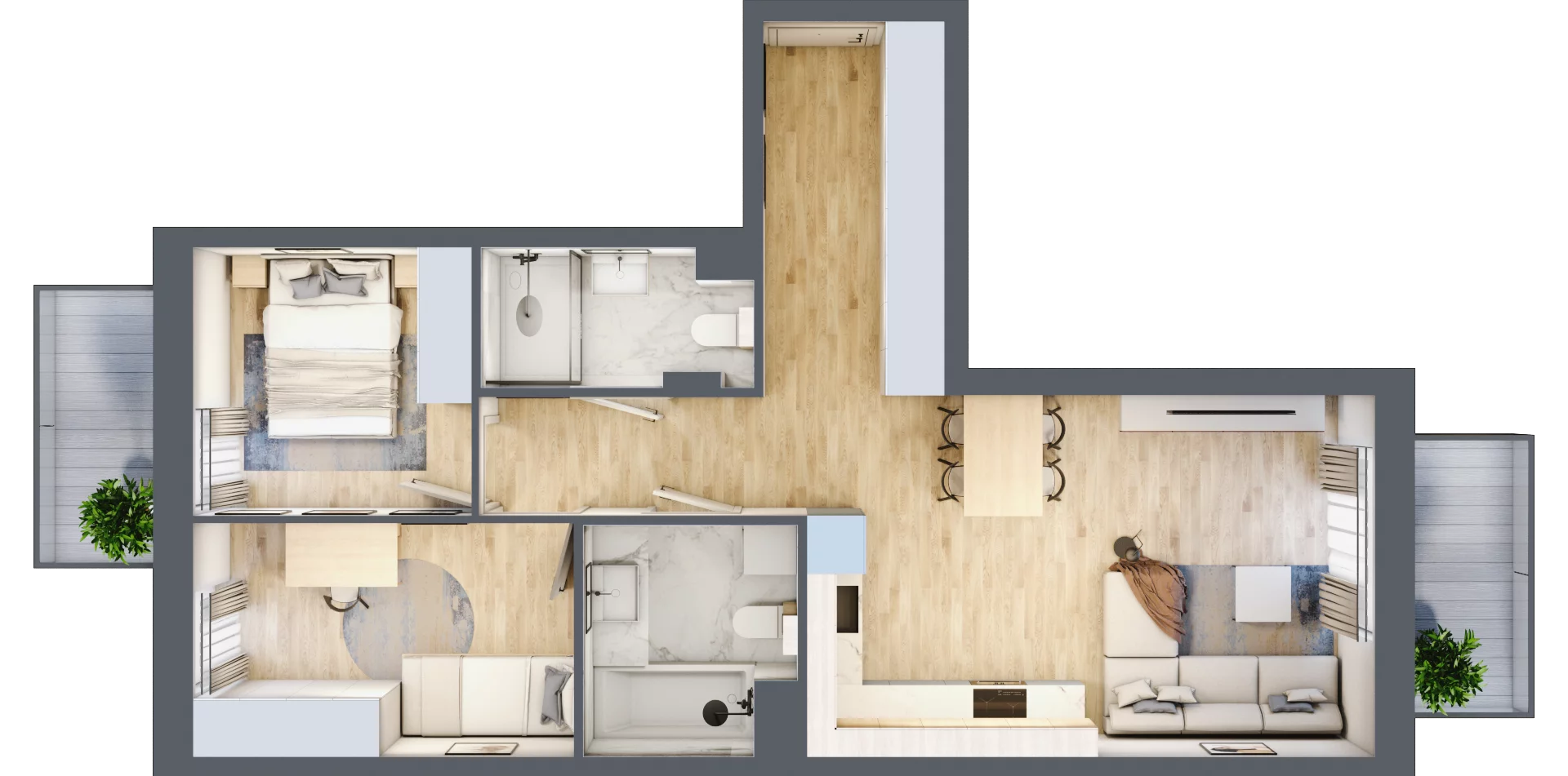 3 pokoje, mieszkanie 58,71 m², piętro 2, oferta nr VIII/81, Nova Viva Garden 8, Warszawa, Białołęka, Brzeziny, ul. Włodkowica 11D