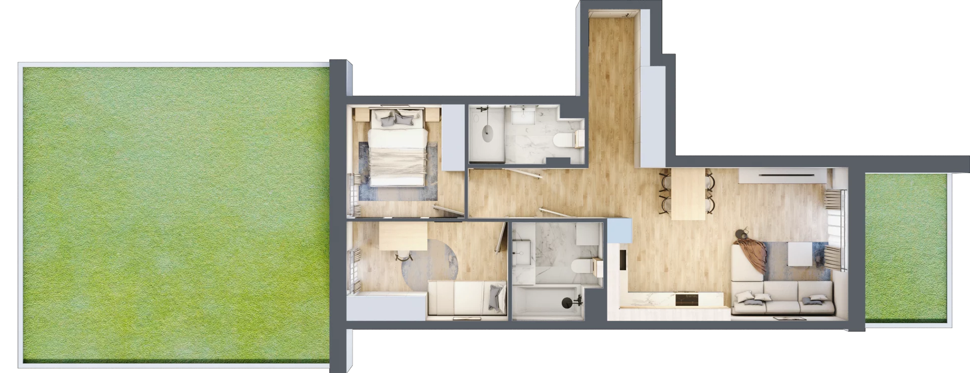 3 pokoje, mieszkanie 58,17 m², parter, oferta nr VIII/61, Nova Viva Garden 8, Warszawa, Białołęka, Brzeziny, ul. Włodkowica 11D