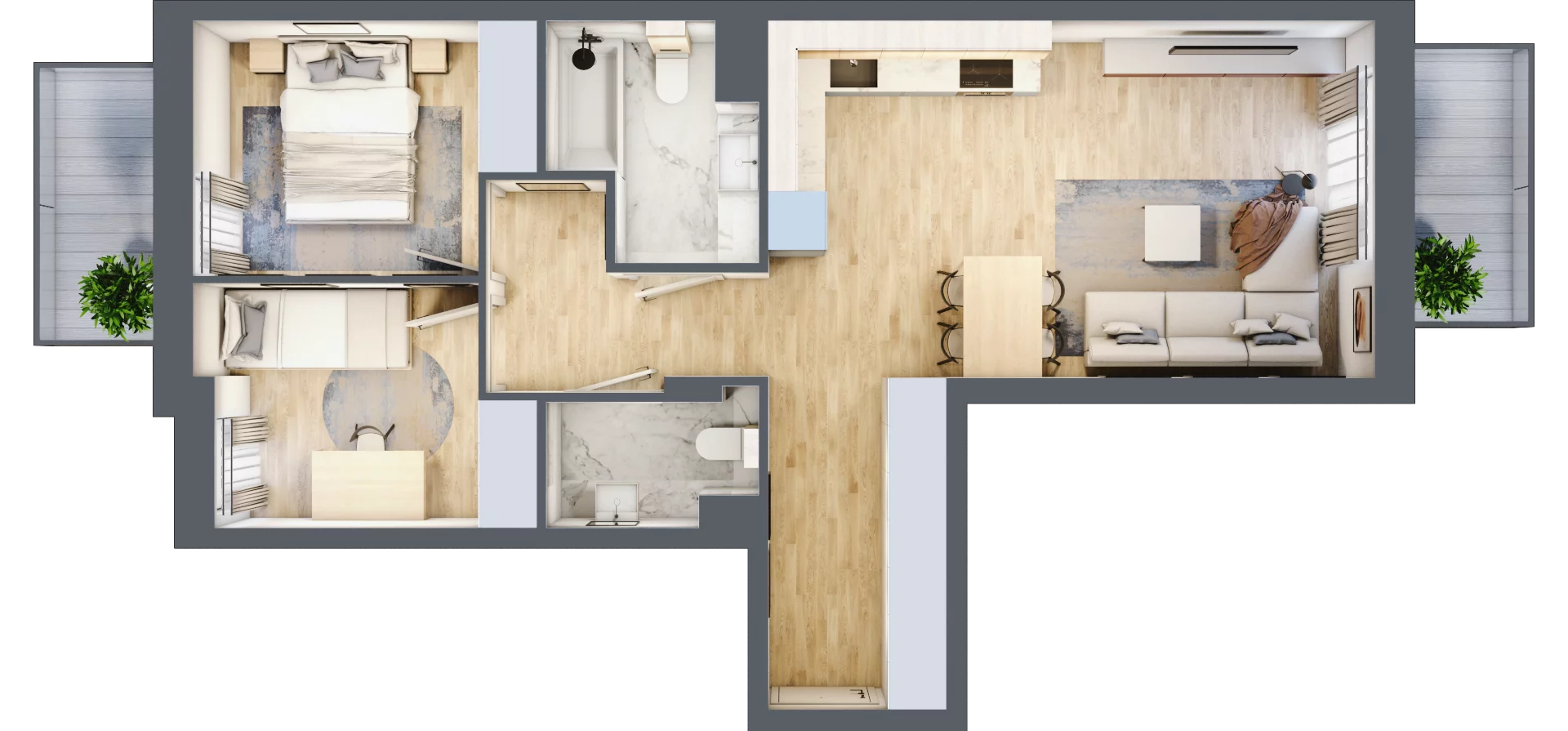 3 pokoje, mieszkanie 56,92 m², piętro 2, oferta nr VIII/27, Nova Viva Garden 8, Warszawa, Białołęka, Brzeziny, ul. Włodkowica 11D