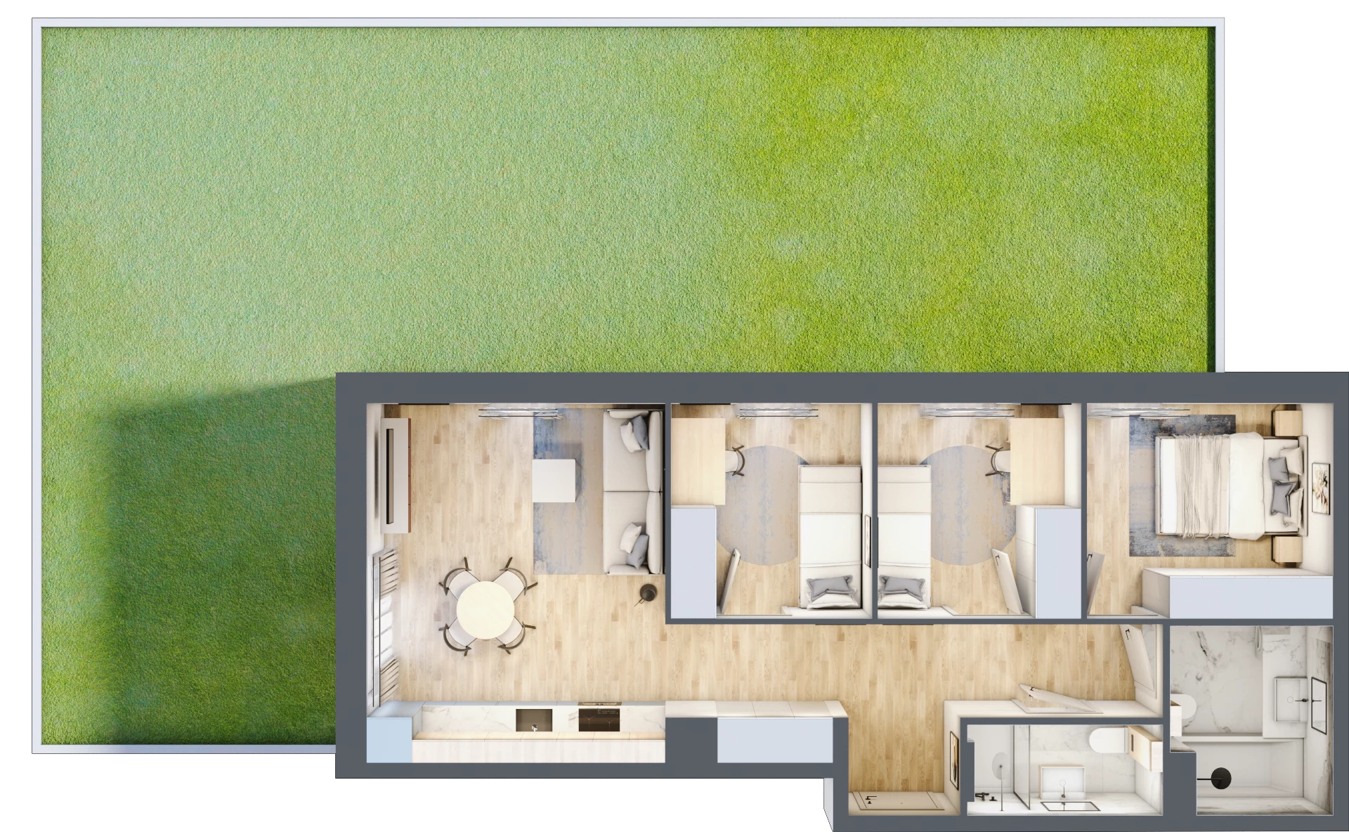 4 pokoje, mieszkanie 62,82 m², parter, oferta nr VIII/6, Nova Viva Garden 8, Warszawa, Białołęka, Brzeziny, ul. Włodkowica 11D