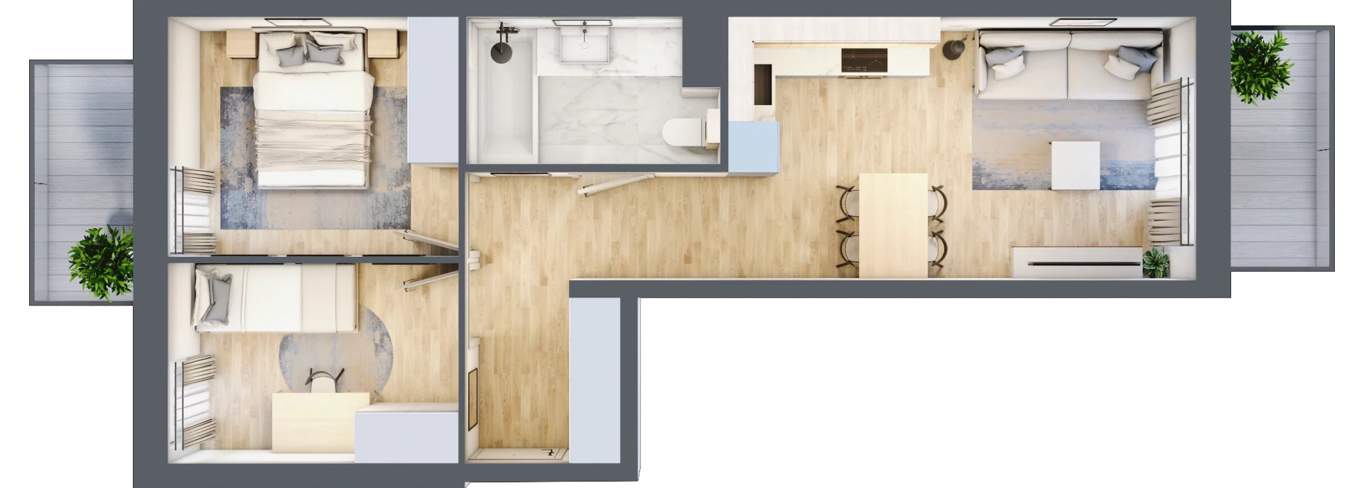 3 pokoje, mieszkanie 47,55 m², piętro 3, oferta nr VIII/55, Nova Viva Garden 8, Warszawa, Białołęka, Brzeziny, ul. Włodkowica 11D