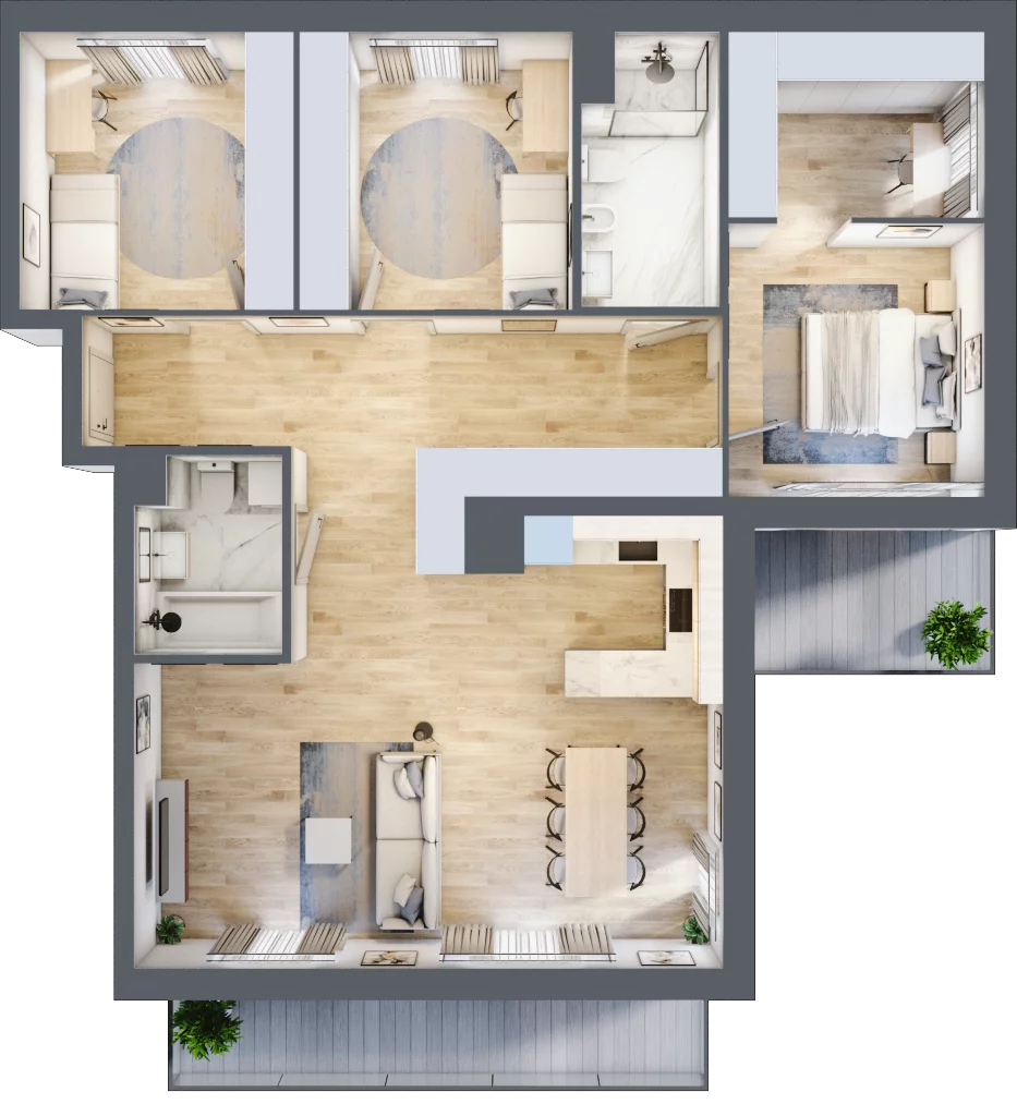 4 pokoje, mieszkanie 104,44 m², piętro 3, oferta nr VII/13, Metro Art 7, Warszawa, Praga Południe, Kamionek, ul. Chodakowska 36