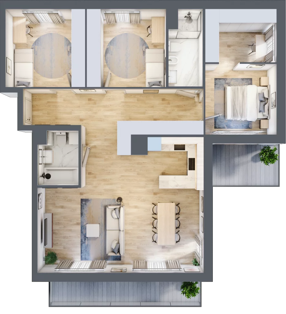 4 pokoje, mieszkanie 103,99 m², piętro 1, oferta nr VII/90, Metro Art 7, Warszawa, Praga Południe, Kamionek, ul. Chodakowska 36