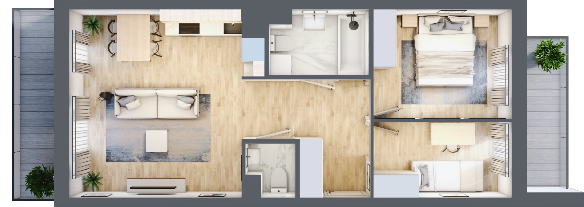 3 pokoje, mieszkanie 54,73 m², piętro 1, oferta nr VII/68, Metro Art 7, Warszawa, Praga Południe, Kamionek, ul. Chodakowska 36