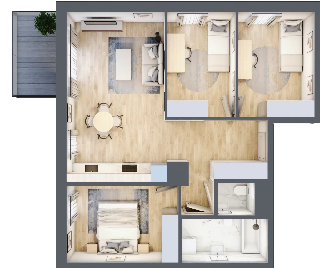 4 pokoje, mieszkanie 68,50 m², piętro 2, oferta nr E_18, 3 Ogrody, Zamienie, ul. Anyżkowa