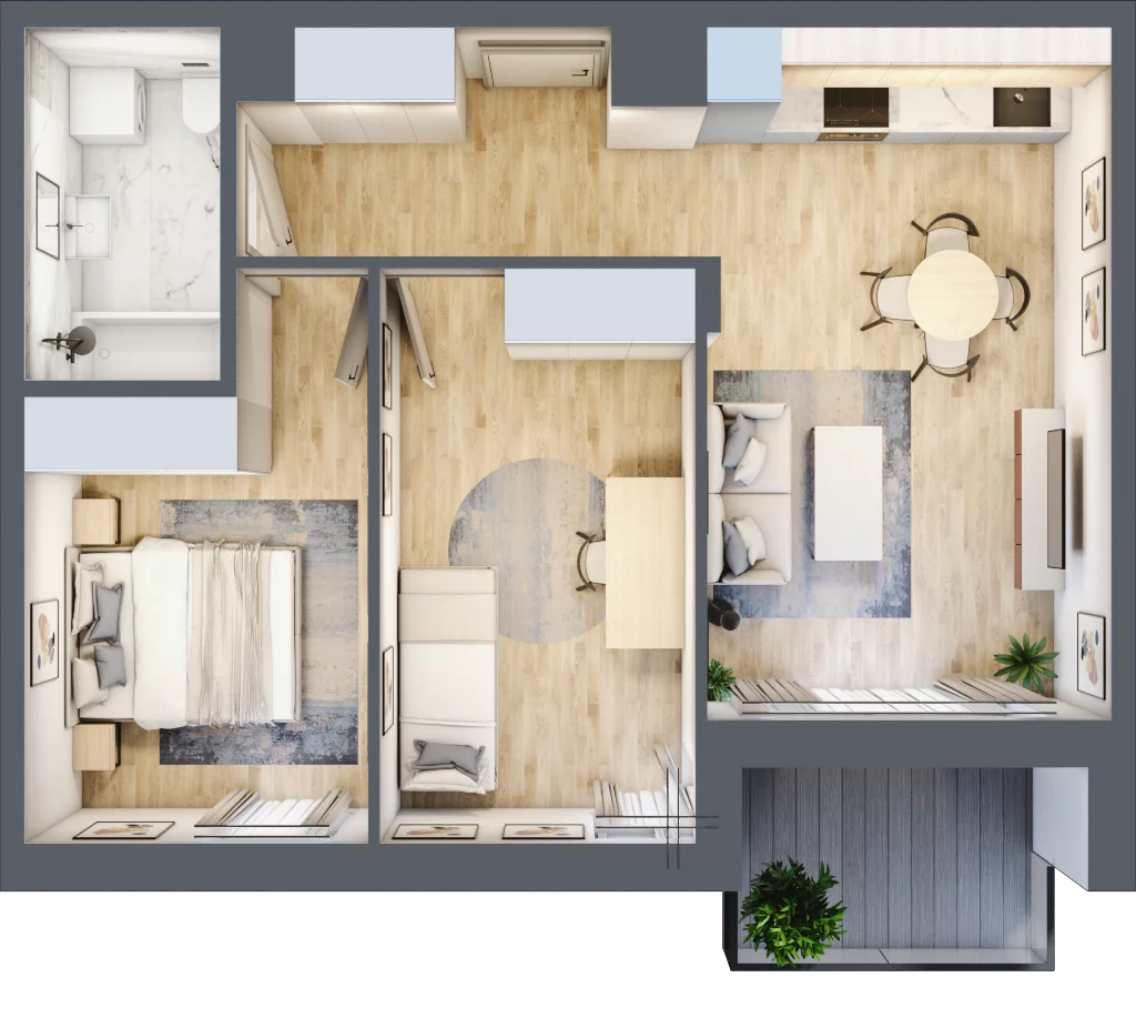 3 pokoje, mieszkanie 51,88 m², piętro 3, oferta nr E_29, 3 Ogrody, Zamienie, ul. Anyżkowa