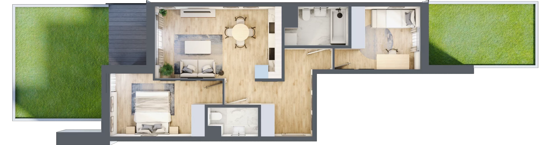 3 pokoje, mieszkanie 55,65 m², parter, oferta nr E_33, 3 Ogrody, Zamienie, ul. Anyżkowa