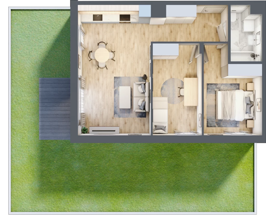 3 pokoje, mieszkanie 58,36 m², parter, oferta nr F_7, 3 Ogrody, Zamienie, ul. Anyżkowa