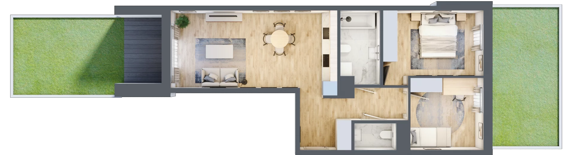 3 pokoje, mieszkanie 60,73 m², parter, oferta nr G_4, 3 Ogrody, Zamienie, ul. Anyżkowa