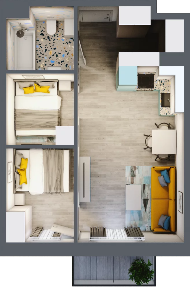 3 pokoje, mieszkanie 41,45 m², piętro 2, oferta nr 19, Gościniec 15, Warszawa, Wesoła, ul. Gościniec 15