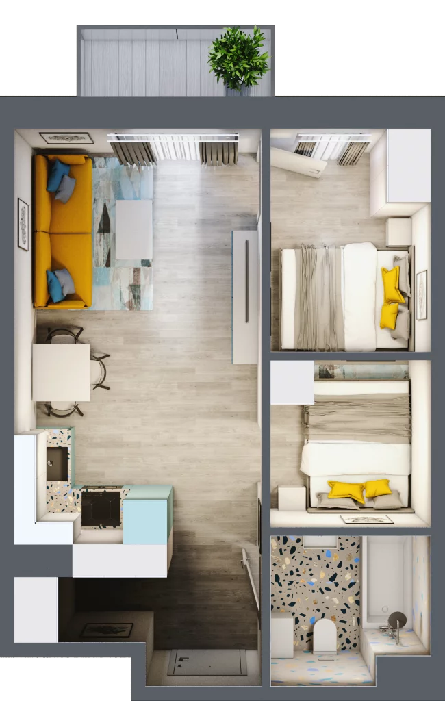 3 pokoje, mieszkanie 40,45 m², piętro 2, oferta nr 23, Gościniec 15, Warszawa, Wesoła, ul. Gościniec 15