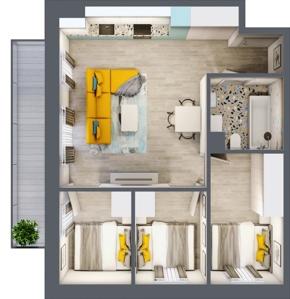 4 pokoje, mieszkanie 54,35 m², piętro 1, oferta nr 5, Gościniec 15, Warszawa, Wesoła, ul. Gościniec 15