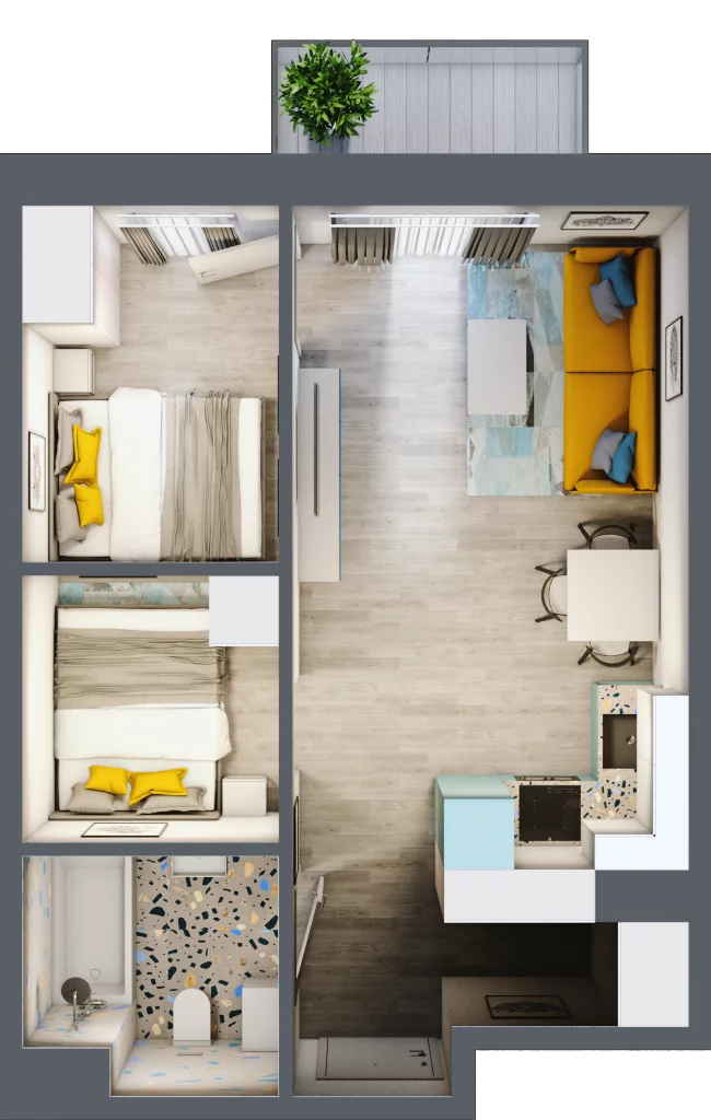 3 pokoje, mieszkanie 40,30 m², piętro 1, oferta nr 12, Gościniec 15, Warszawa, Wesoła, ul. Gościniec 15