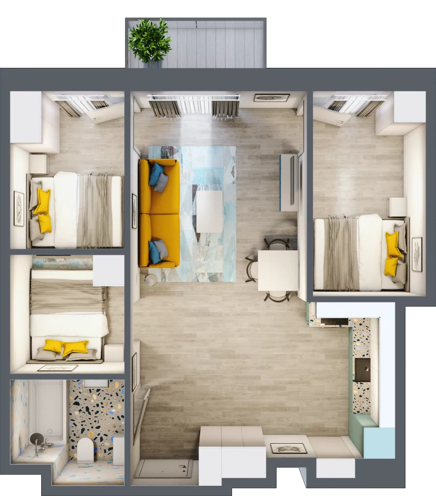 4 pokoje, mieszkanie 55,51 m², piętro 2, oferta nr 26, Gościniec 15, Warszawa, Wesoła, ul. Gościniec 15