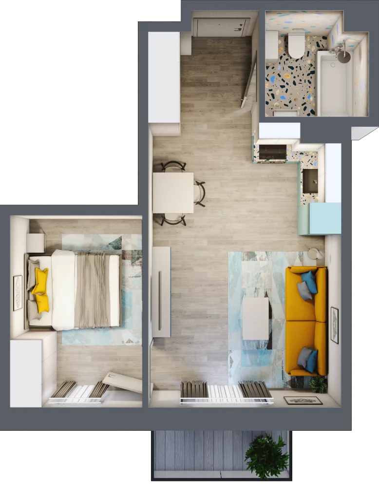 2 pokoje, mieszkanie 37,45 m², piętro 1, oferta nr 16, Gościniec 15, Warszawa, Wesoła, ul. Gościniec 15