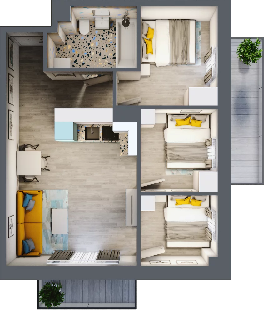 4 pokoje, mieszkanie 54,29 m², piętro 2, oferta nr 30, Gościniec 15, Warszawa, Wesoła, ul. Gościniec 15
