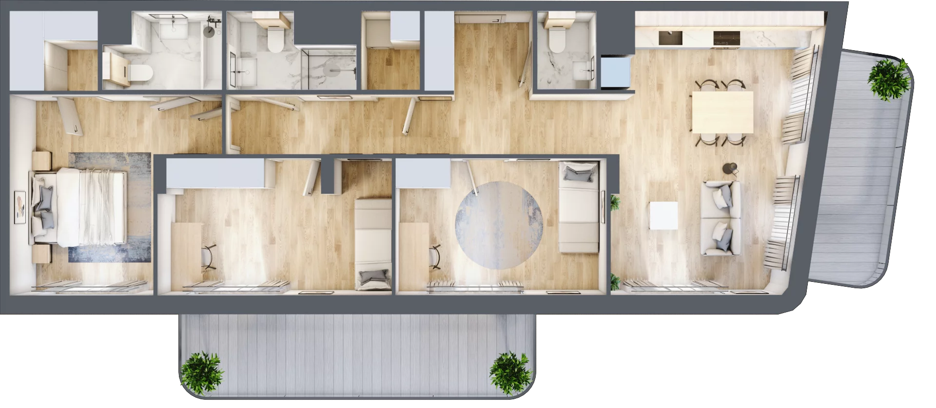 4 pokoje, apartament 89,29 m², piętro 1, oferta nr M6, Art Deco Mokotów, Warszawa, Mokotów, Stegny, ul. Białej Koniczyny