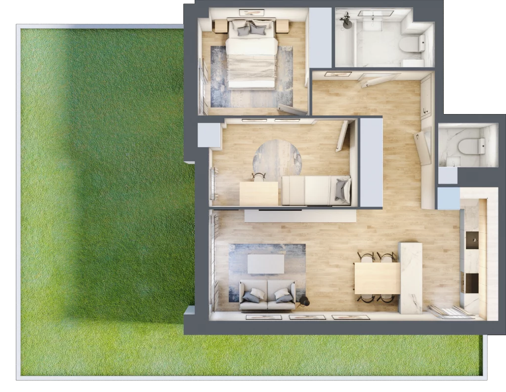 3 pokoje, mieszkanie 58,72 m², parter, oferta nr M21, Legnicka Ursus, Warszawa, Ursus, Skorosze, ul. Legnicka