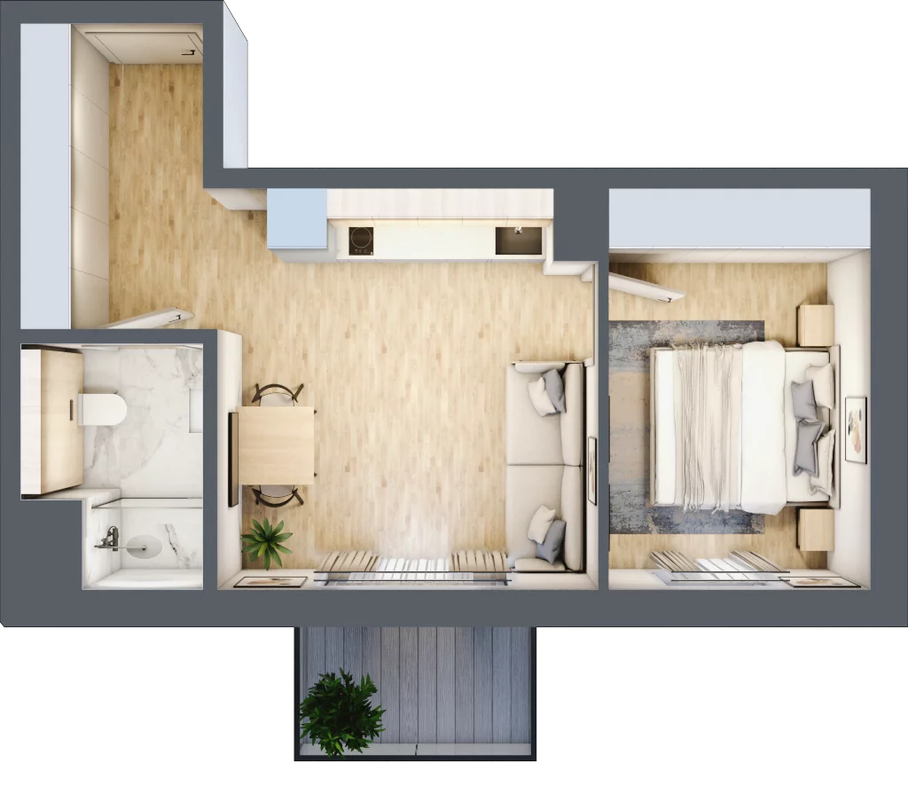 2 pokoje, mieszkanie 36,08 m², piętro 5, oferta nr L508, Bel Mare Home, Międzyzdroje, ul. Nowomyśliwska