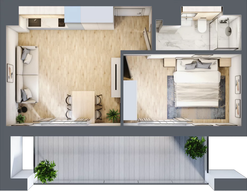 2 pokoje, mieszkanie 36,40 m², piętro 6, oferta nr L603, Bel Mare Home, Międzyzdroje, ul. Nowomyśliwska