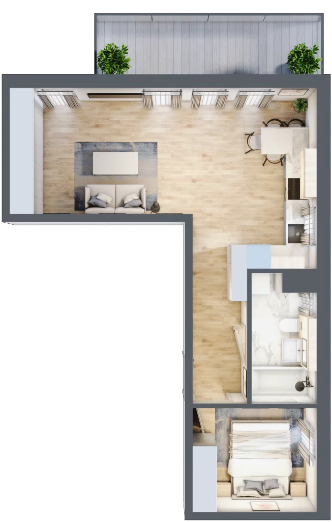 2 pokoje, mieszkanie 45,05 m², piętro 2, oferta nr 12, Popiełuszki, Szczecin, Zachód, Pogodno, ul. Popiełuszki 6