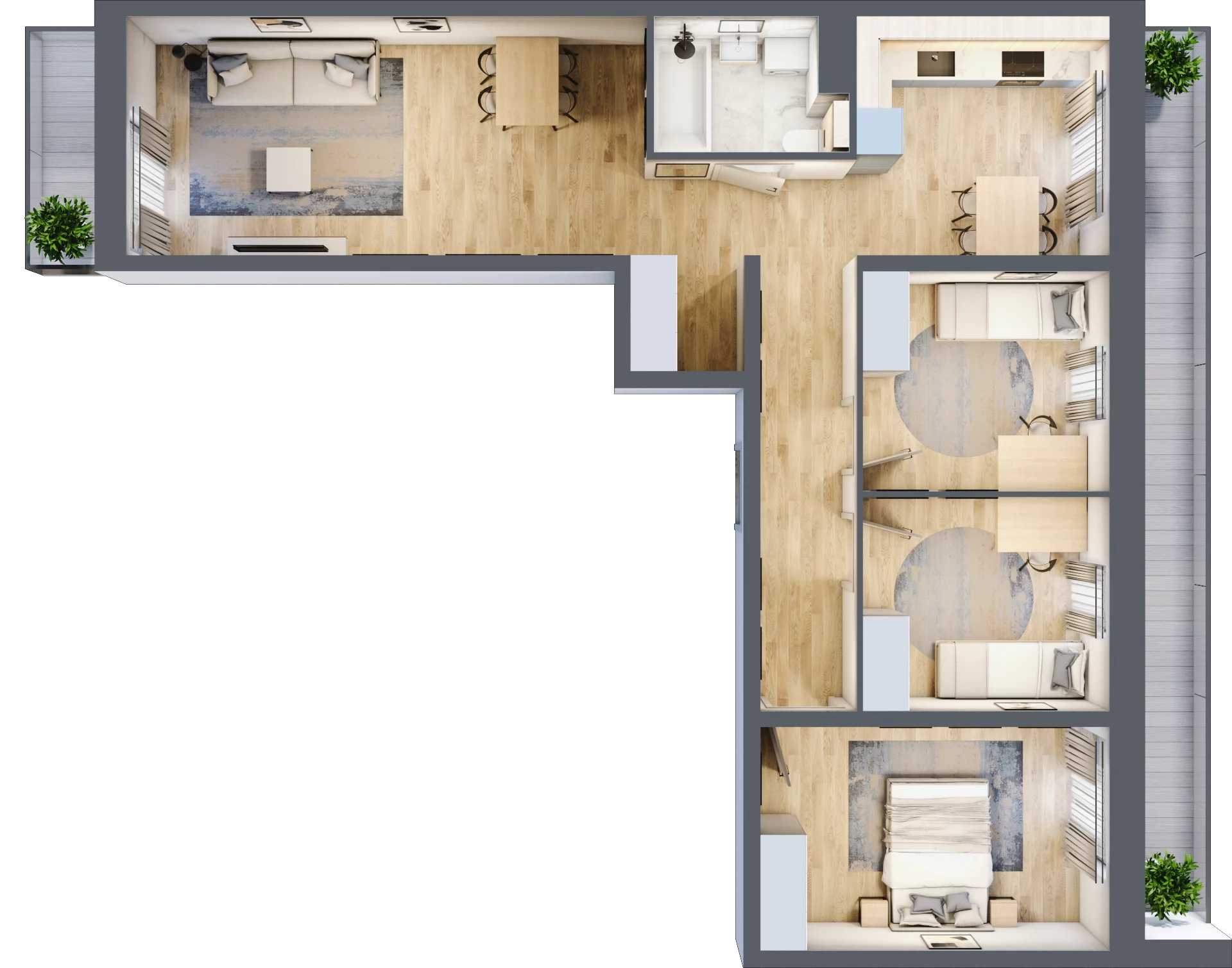 4 pokoje, mieszkanie 78,93 m², piętro 2, oferta nr LAK2M14, Lipa Piotrowska, Wrocław, Lipa Piotrowska, Psie Pole, ul. Szałwiowa 6