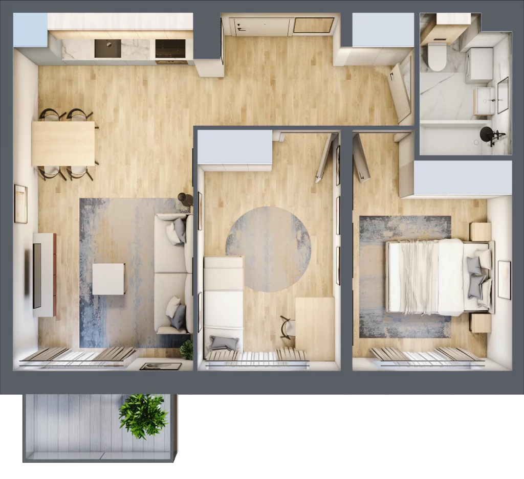 3 pokoje, mieszkanie 52,99 m², piętro 1, oferta nr LAK2M05, Lipa Piotrowska, Wrocław, Lipa Piotrowska, Psie Pole, ul. Szałwiowa 6