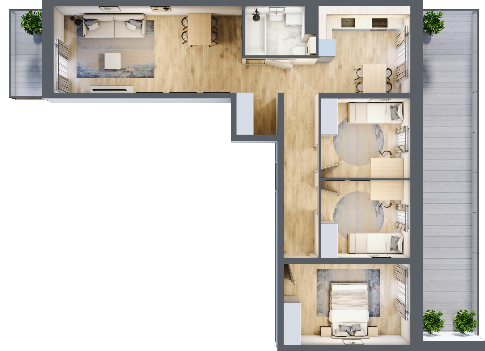 4 pokoje, mieszkanie 78,77 m², piętro 1, oferta nr LAK2M07, Lipa Piotrowska, Wrocław, Lipa Piotrowska, Psie Pole, ul. Szałwiowa 6