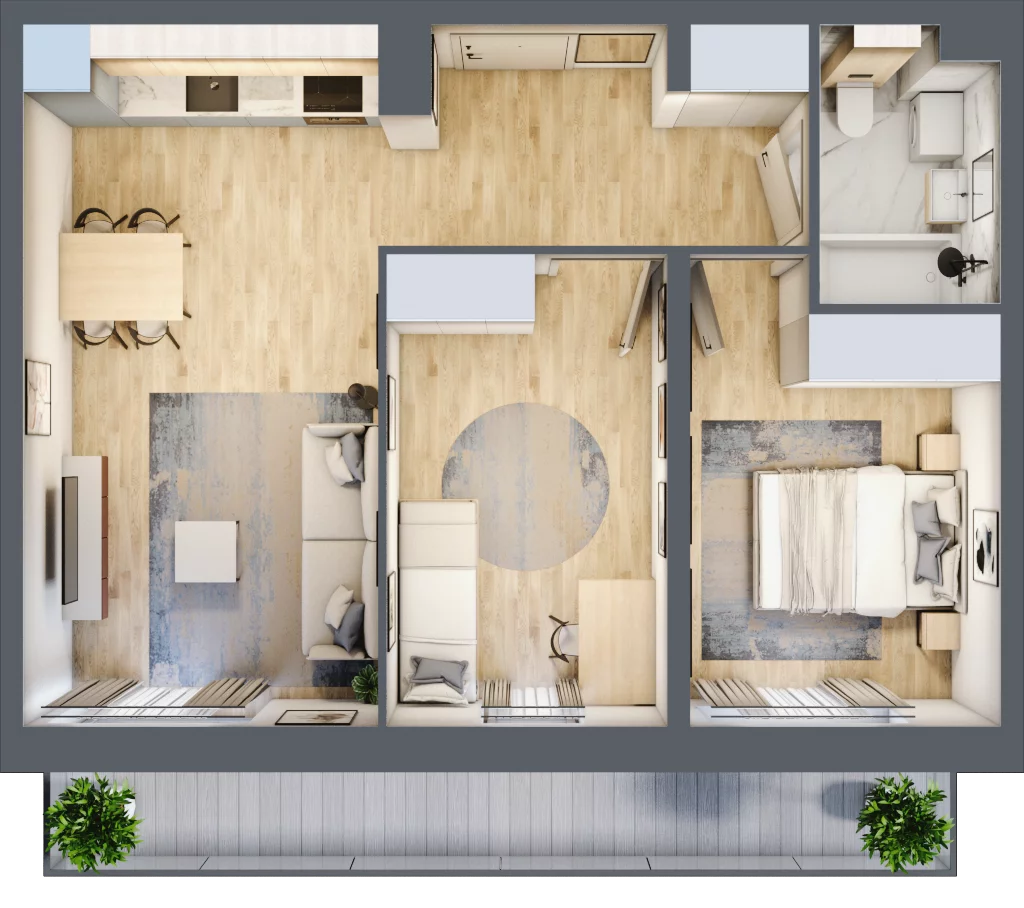 3 pokoje, mieszkanie 52,95 m², piętro 2, oferta nr LAK1M08, Lipa Piotrowska, Wrocław, Lipa Piotrowska, Psie Pole, ul. Szałwiowa 6