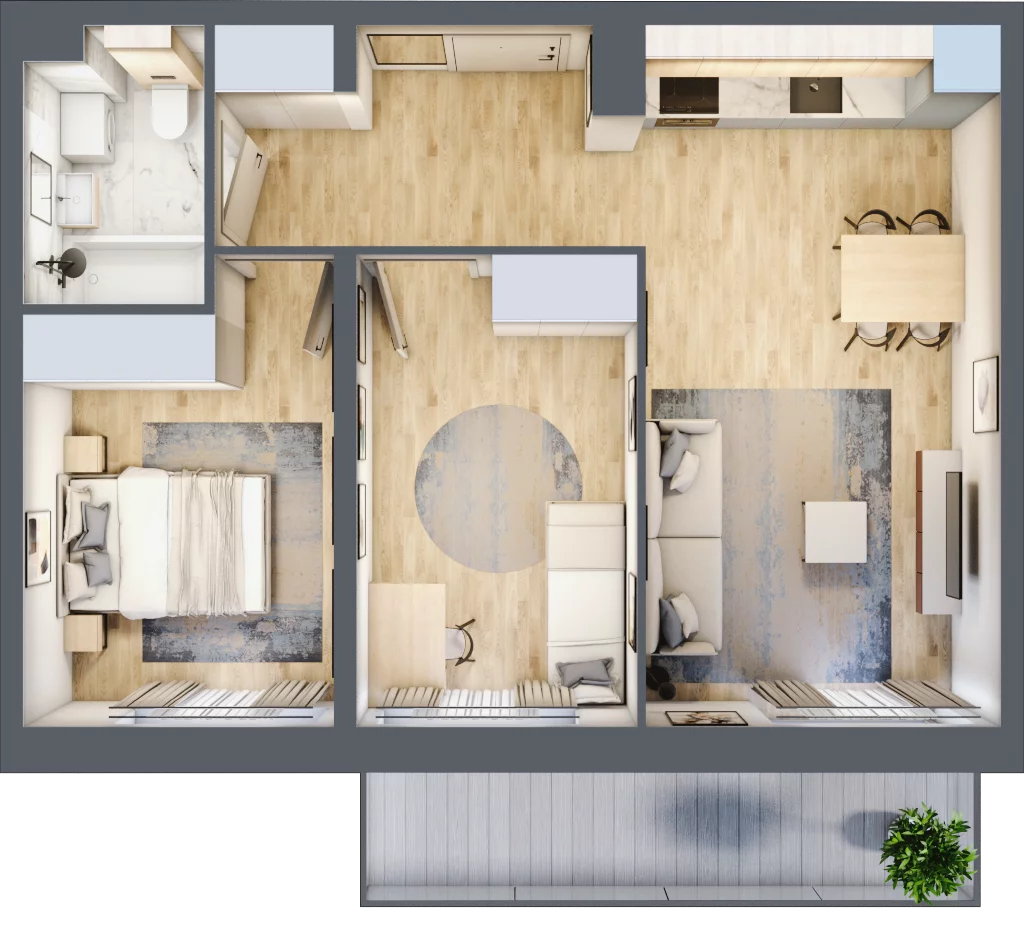 3 pokoje, mieszkanie 52,89 m², piętro 1, oferta nr LAK1M02, Lipa Piotrowska, Wrocław, Lipa Piotrowska, Psie Pole, ul. Szałwiowa 6