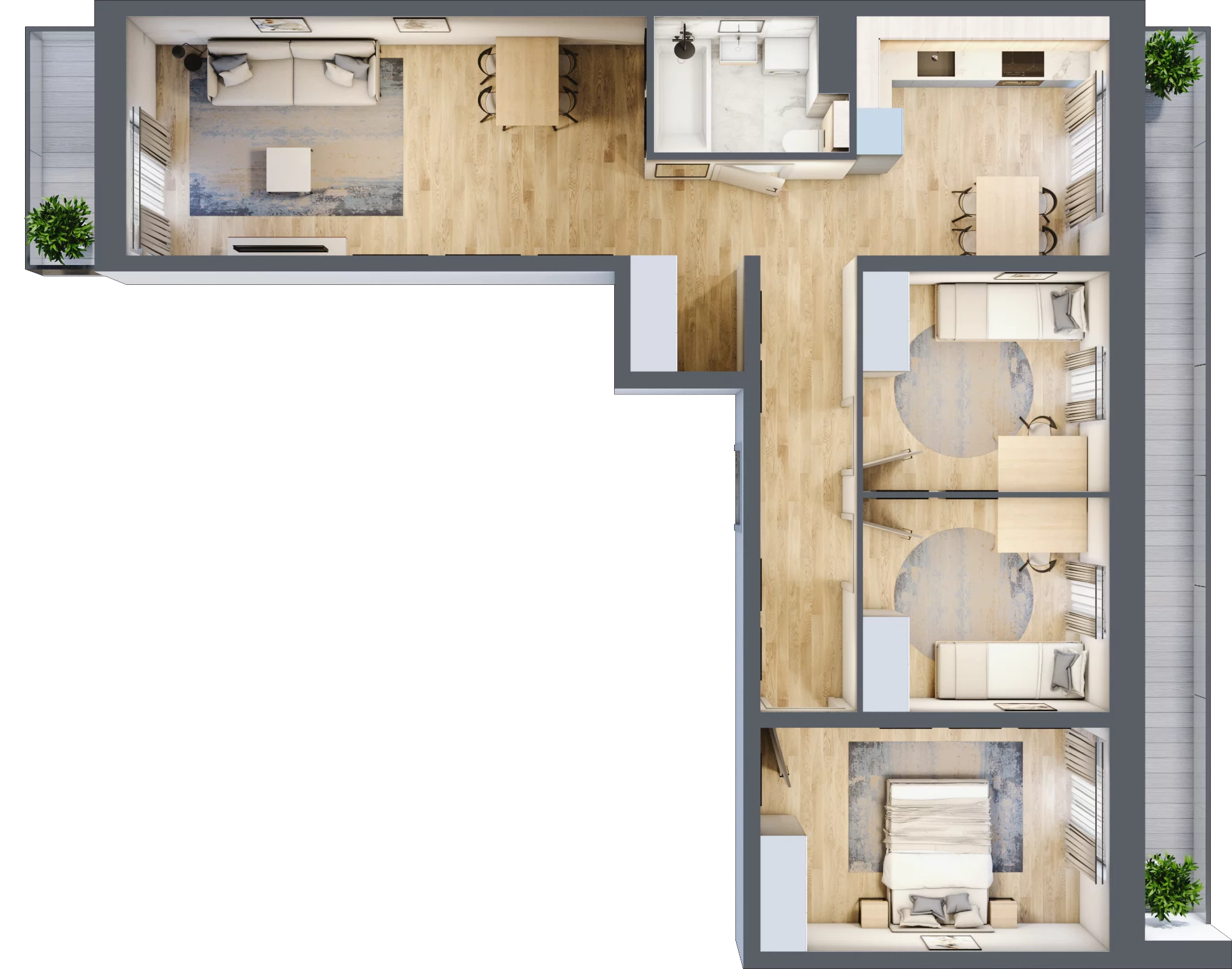 4 pokoje, mieszkanie 78,83 m², piętro 3, oferta nr LAK2M21, Lipa Piotrowska, Wrocław, Lipa Piotrowska, Psie Pole, ul. Szałwiowa 6