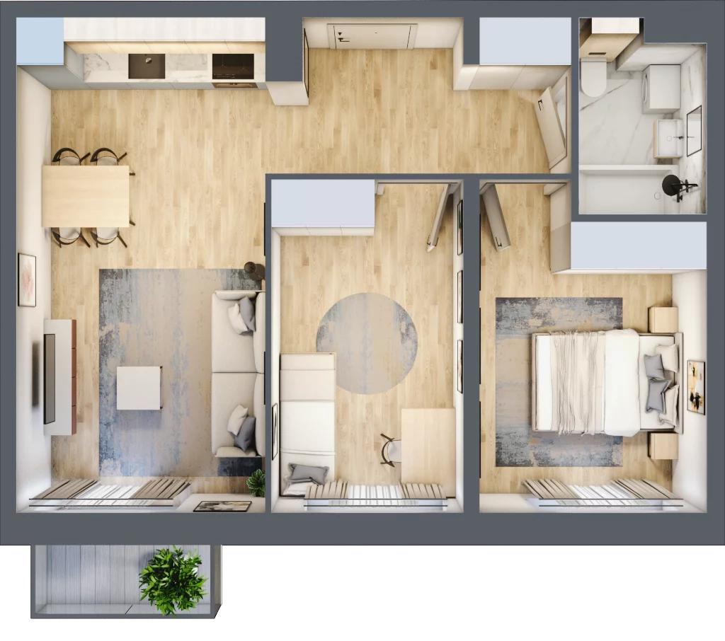 3 pokoje, mieszkanie 52,78 m², piętro 3, oferta nr LAK2M20, Lipa Piotrowska, Wrocław, Lipa Piotrowska, Psie Pole, ul. Szałwiowa 6
