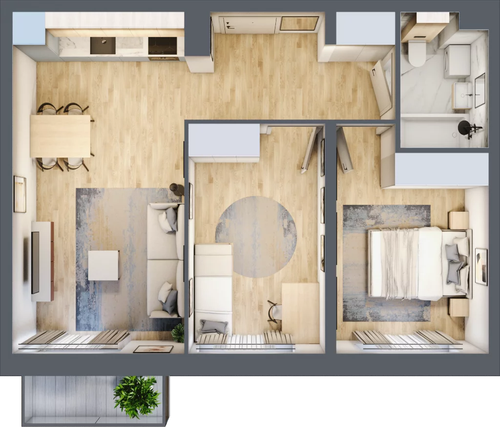 3 pokoje, mieszkanie 53,07 m², piętro 2, oferta nr LAK2M12, Lipa Piotrowska, Wrocław, Lipa Piotrowska, Psie Pole, ul. Szałwiowa 6