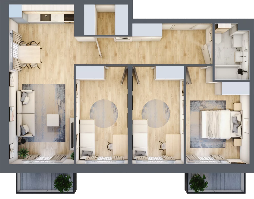 4 pokoje, mieszkanie 74,05 m², piętro 1, oferta nr LBK1M21, Lipa Piotrowska, Wrocław, Lipa Piotrowska, Psie Pole, ul. Szałwiowa 6