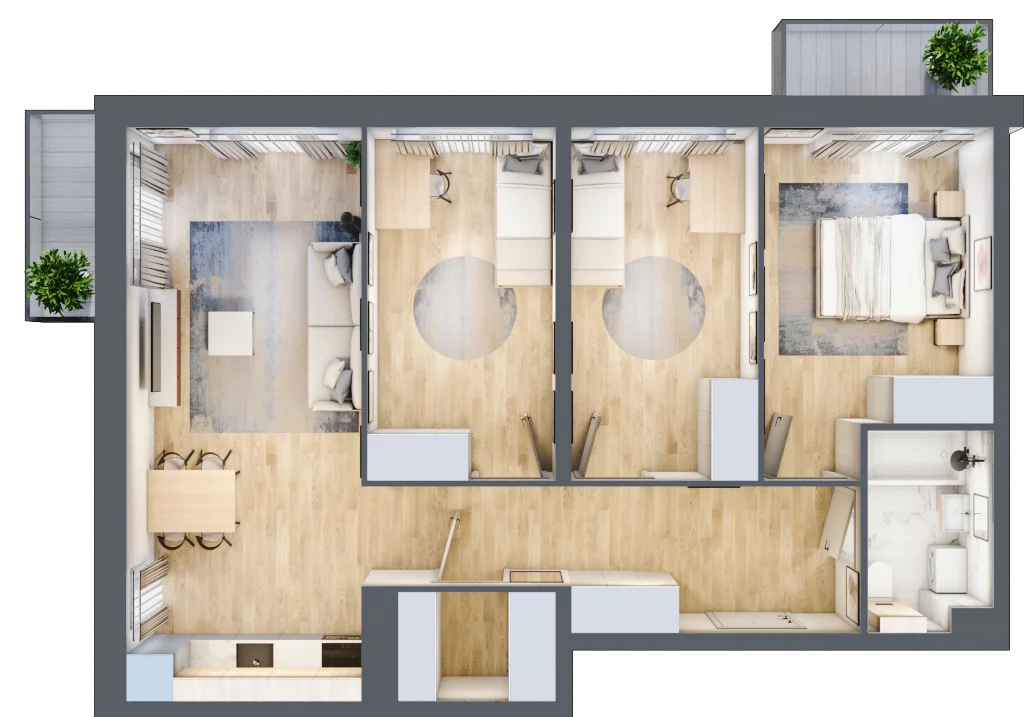 4 pokoje, mieszkanie 73,99 m², piętro 2, oferta nr LBK1M34, Lipa Piotrowska, Wrocław, Lipa Piotrowska, Psie Pole, ul. Szałwiowa 6