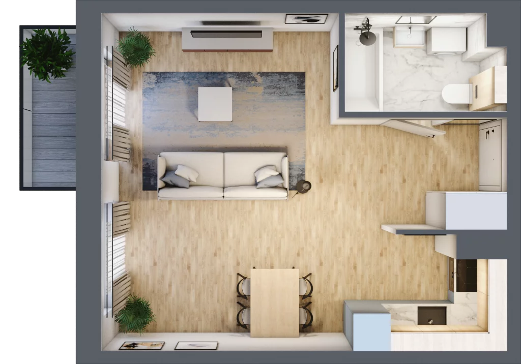 1 pokój, mieszkanie 34,45 m², piętro 2, oferta nr LBK1M35, Lipa Piotrowska, Wrocław, Lipa Piotrowska, Psie Pole, ul. Szałwiowa 6