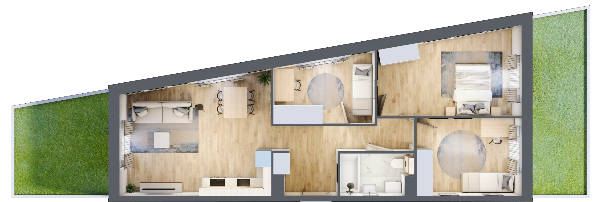 4 pokoje, mieszkanie 73,77 m², parter, oferta nr LBK1M03, Lipa Piotrowska, Wrocław, Lipa Piotrowska, Psie Pole, ul. Szałwiowa 6