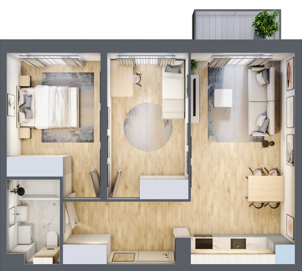 3 pokoje, mieszkanie 55,33 m², piętro 1, oferta nr LBK1M24, Lipa Piotrowska, Wrocław, Lipa Piotrowska, Psie Pole, ul. Szałwiowa 6