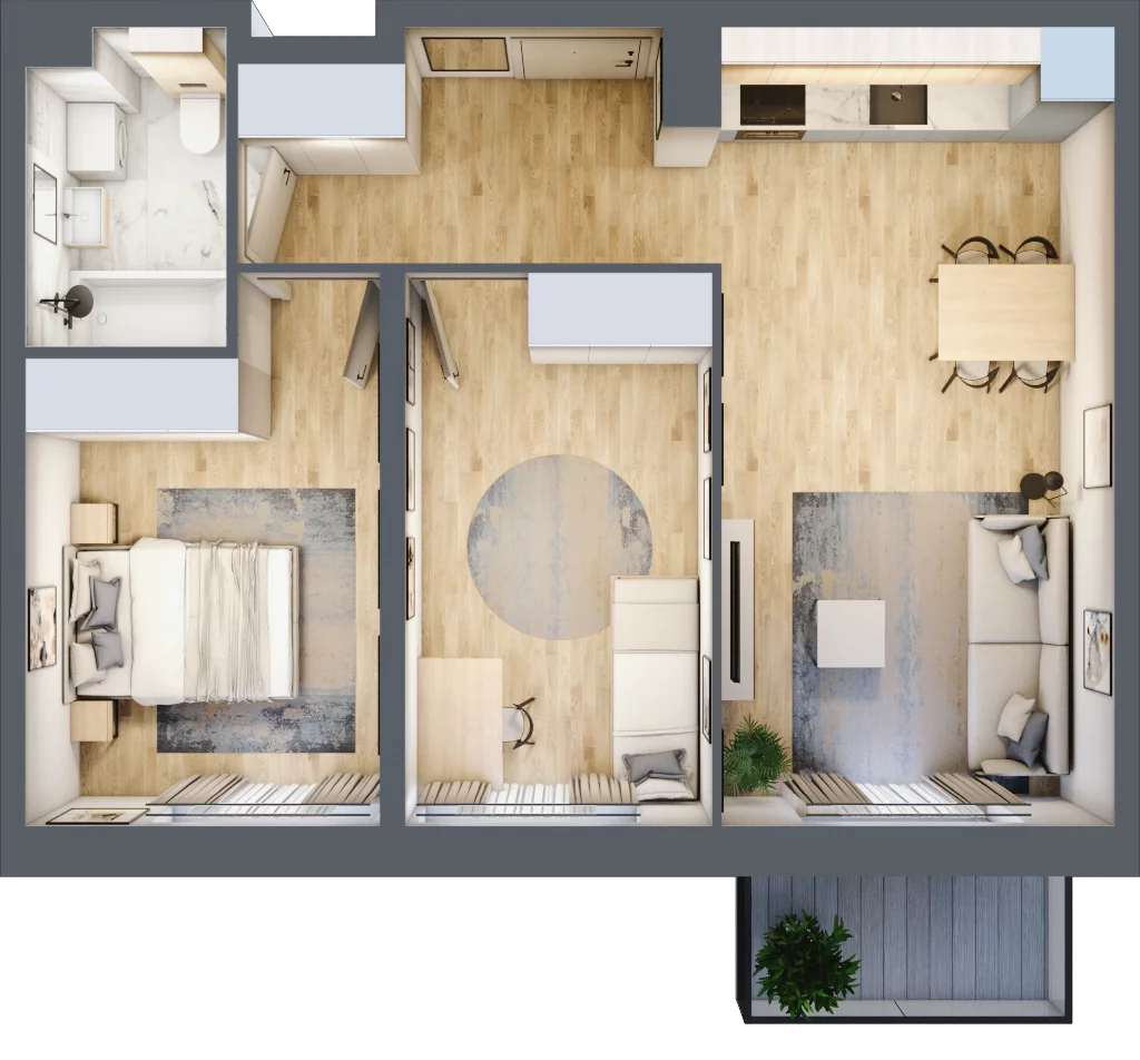 3 pokoje, mieszkanie 55,01 m², piętro 1, oferta nr LBK1M19, Lipa Piotrowska, Wrocław, Lipa Piotrowska, Psie Pole, ul. Szałwiowa 6