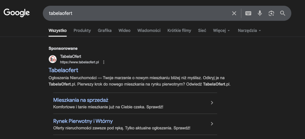 Google Ads - linki sponsorowane