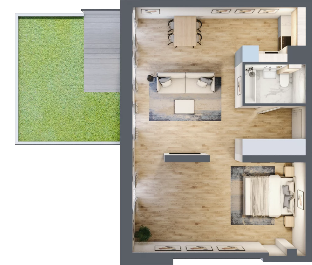 1 pokój, apartament 56,62 m², parter, oferta nr 00.5.M10, Mieszczańska Park, Wrocław, Nadodrze, ul. Dmowskiego