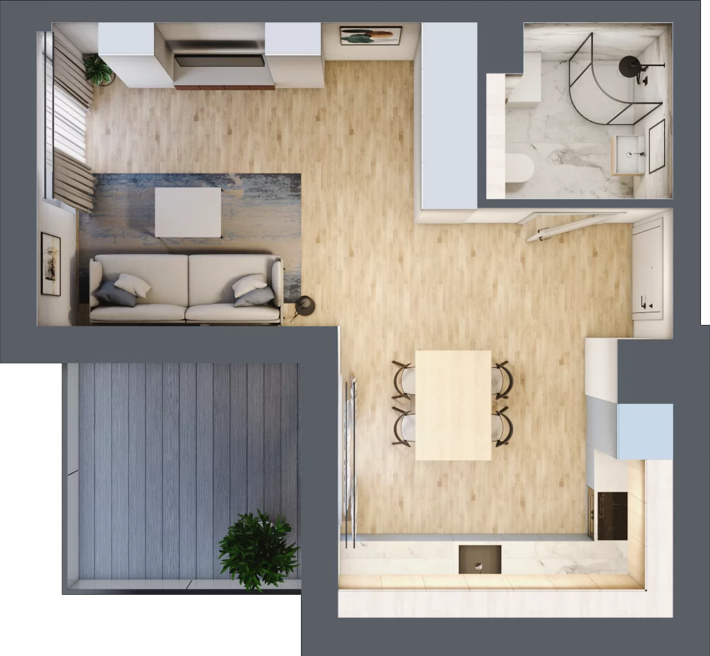 2 pokoje, apartament inwestycyjny 32,25 m², piętro 3, oferta nr MN61, Apartamenty Wypoczynkowa, Jastrzębia Góra, ul. Wypoczynkowa