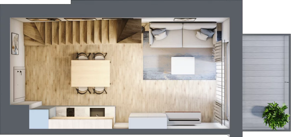 2 pokoje, apartament inwestycyjny 40,88 m², piętro 3, oferta nr MN51, Apartamenty Wypoczynkowa, Jastrzębia Góra, ul. Wypoczynkowa