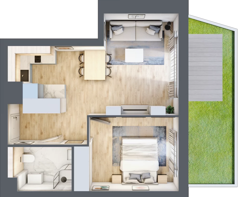 2 pokoje, apartament inwestycyjny 41,92 m², parter, oferta nr MN04, Apartamenty Wypoczynkowa, Jastrzębia Góra, ul. Wypoczynkowa