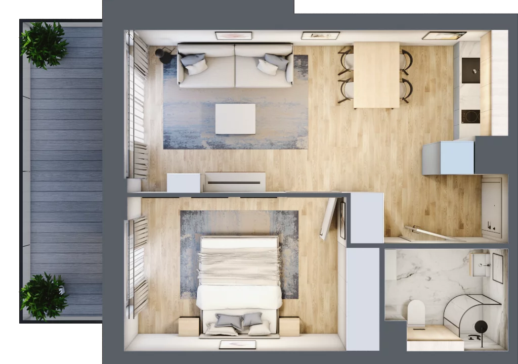 2 pokoje, apartament inwestycyjny 38,74 m², piętro 2, oferta nr MN41, Apartamenty Wypoczynkowa, Jastrzębia Góra, ul. Wypoczynkowa