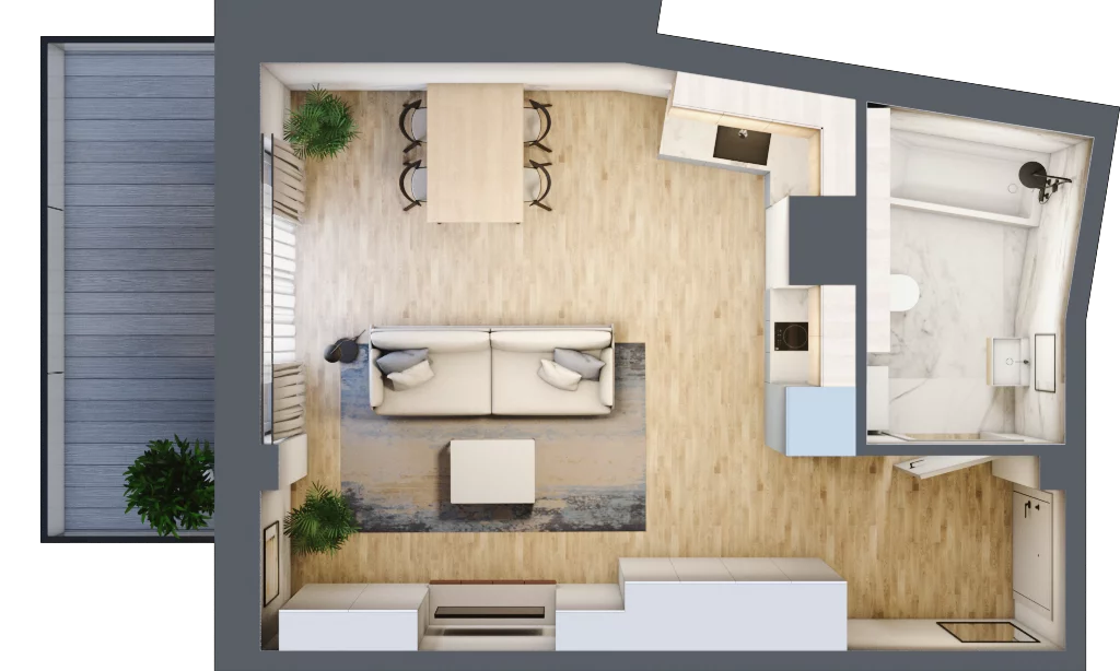 1 pokój, apartament inwestycyjny 33,11 m², piętro 2, oferta nr MN46, Apartamenty Wypoczynkowa, Jastrzębia Góra, ul. Wypoczynkowa