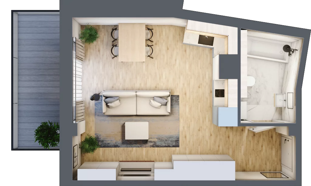 1 pokój, apartament inwestycyjny 33,12 m², piętro 1, oferta nr MN30, Apartamenty Wypoczynkowa, Jastrzębia Góra, ul. Wypoczynkowa