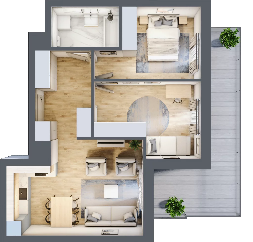 3 pokoje, mieszkanie 56,05 m², piętro 1, oferta nr BA0119, Stilla, Warszawa, Włochy, Raków, ul. Fajansowa 5