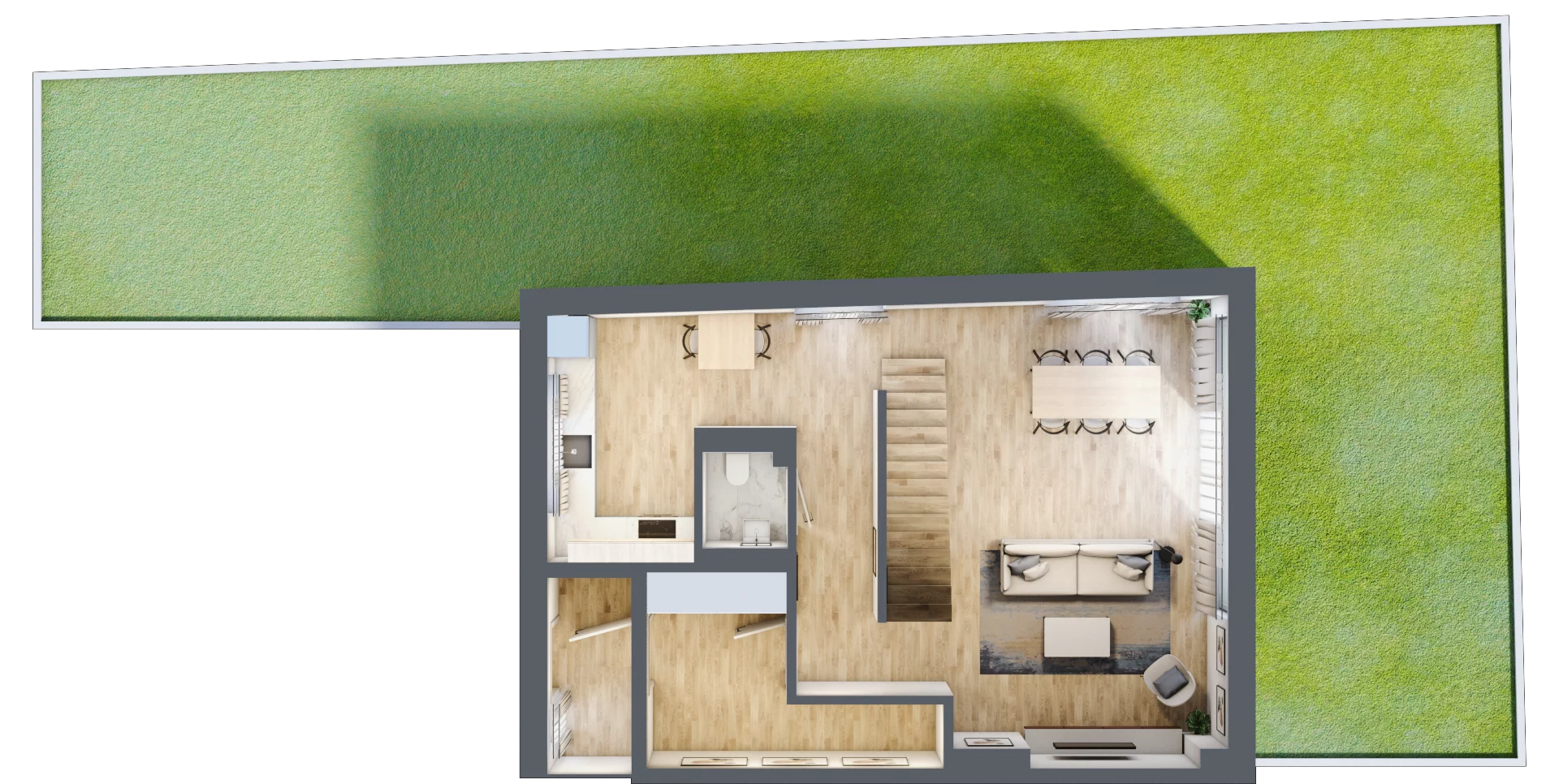 Dom 158,59 m², oferta nr F02, Jaśminowy Mokotów VI Domy, Warszawa, Mokotów, Stegny, ul. Białego Dębu