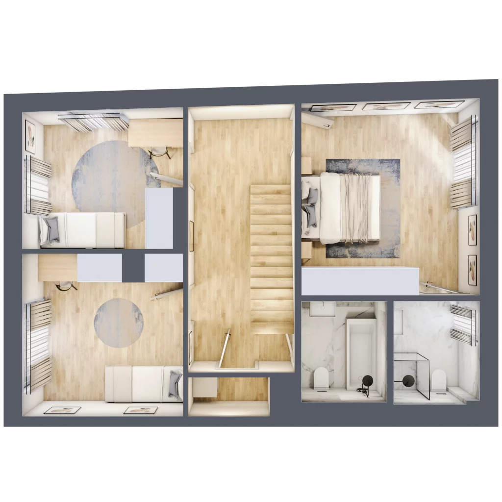 Dom 158,59 m², oferta nr F02, Jaśminowy Mokotów VI Domy, Warszawa, Mokotów, Stegny, ul. Białego Dębu